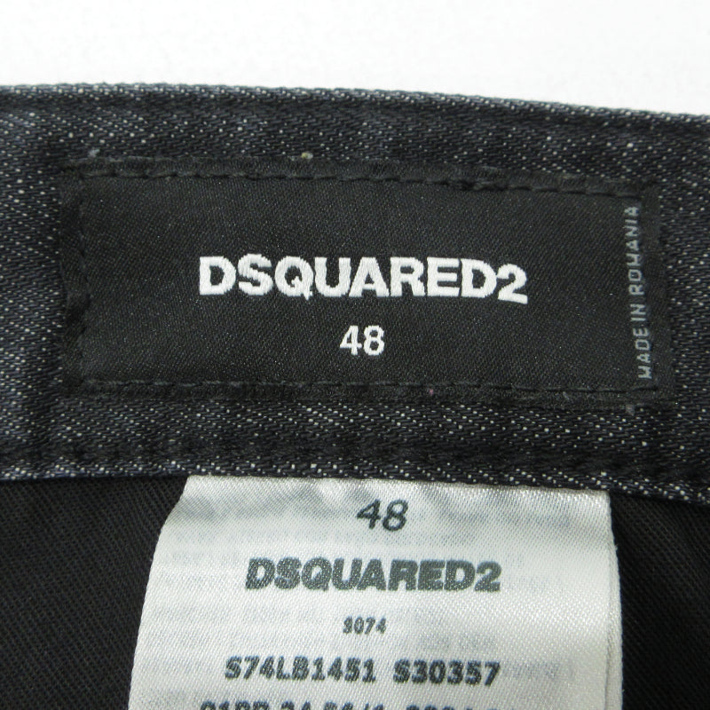 DSQUARED2 | ディースクエアード BLACK PIONER WASH SKATER JEAN デニムパンツ S74LB1451 ブラック サイズ：48【三重本店】