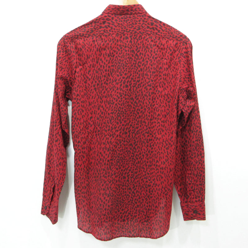 SAINT LAURENT | サンローラン エディ・スリマン期 ベイビーキャット 長袖シャツ 319540 YVP36 レッド【三重本店】
