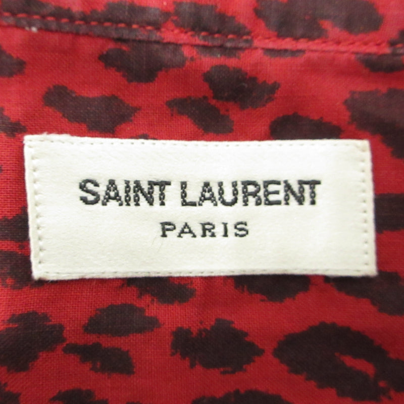 SAINT LAURENT | サンローラン エディ・スリマン期 ベイビーキャット 長袖シャツ 319540 YVP36 レッド【三重本店】
