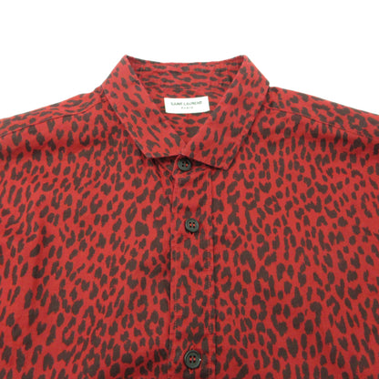 SAINT LAURENT | サンローラン エディ・スリマン期 ベイビーキャット 長袖シャツ 319540 YVP36 レッド【三重本店】