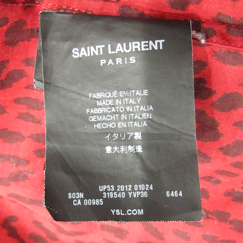 SAINT LAURENT | サンローラン エディ・スリマン期 ベイビーキャット 長袖シャツ 319540 YVP36 レッド【三重本店】
