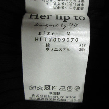 Ruffled Two-tone Knit Dress ワンピース HLT2009070 ブラック サイズ：M【三重本店】