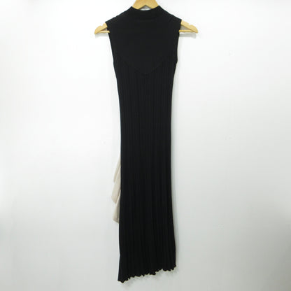 Ruffled Two-tone Knit Dress ワンピース HLT2009070 ブラック サイズ：M【三重本店】