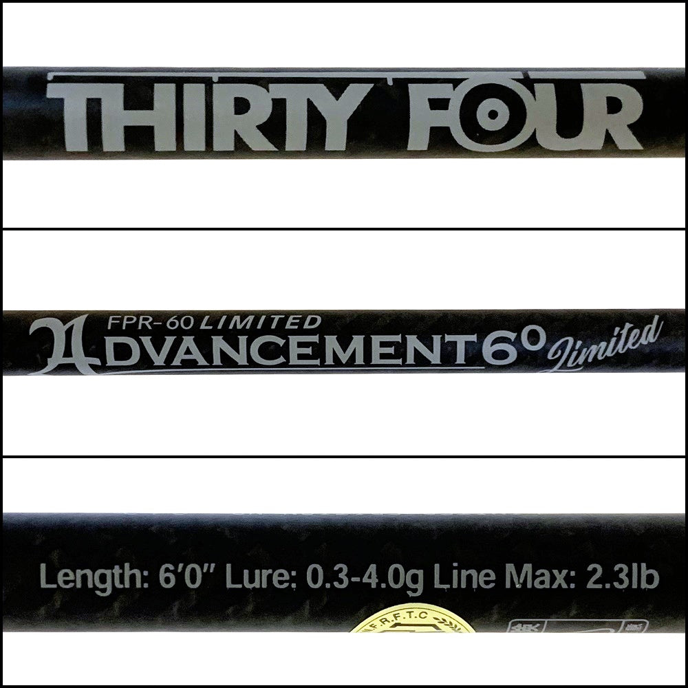 【釣り/つり/釣具/ロッド】THIRTY34FOUR | サーティーフォー 34 アドバンスメント FPR-60リミテッド【加古川店】