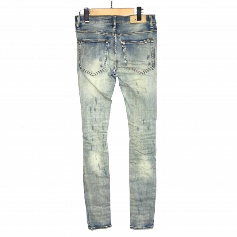 mnml | ミニマル STRETCH DENIM ダメージ加工デニムパンツ スキニーパンツ X214 ブルー サイズ：28【倉吉店】