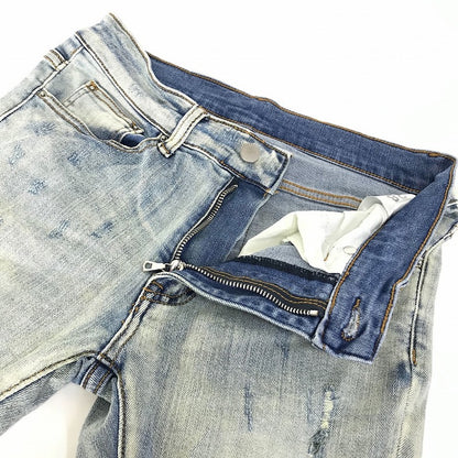mnml | ミニマル STRETCH DENIM ダメージ加工デニムパンツ スキニーパンツ X214 ブルー サイズ：28【倉吉店】