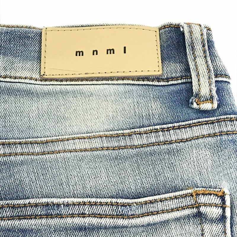 mnml | ミニマル STRETCH DENIM ダメージ加工デニムパンツ スキニーパンツ X214 ブルー サイズ：28【倉吉店】
