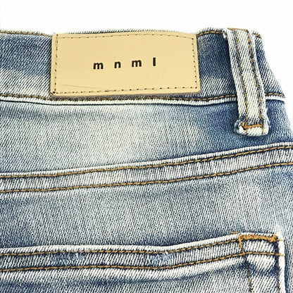 mnml | ミニマル STRETCH DENIM ダメージ加工デニムパンツ スキニーパンツ X214 ブルー サイズ：28【倉吉店】