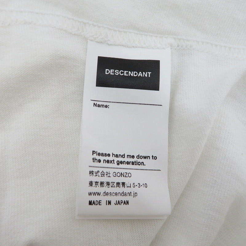 DESCENDANT | ディセンダント SPUR LS 長袖Ｔシャツ 232ATDS-LTM01S ホワイト サイズ：2【瀬戸大橋店】