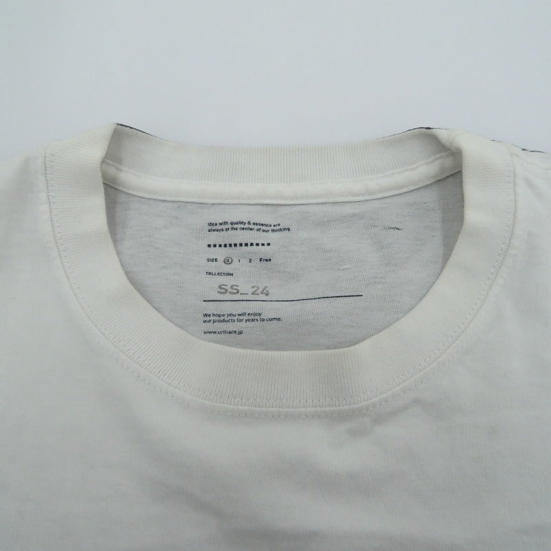 UNTRACE/SOLID PRINT TEE SHIRT 半袖Ｔシャツ UN-024-SS24 ホワイト【瀬戸大橋店】
