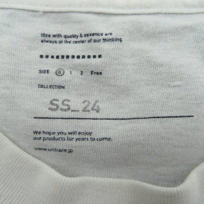 UNTRACE/SOLID PRINT TEE SHIRT 半袖Ｔシャツ UN-024-SS24 ホワイト【瀬戸大橋店】