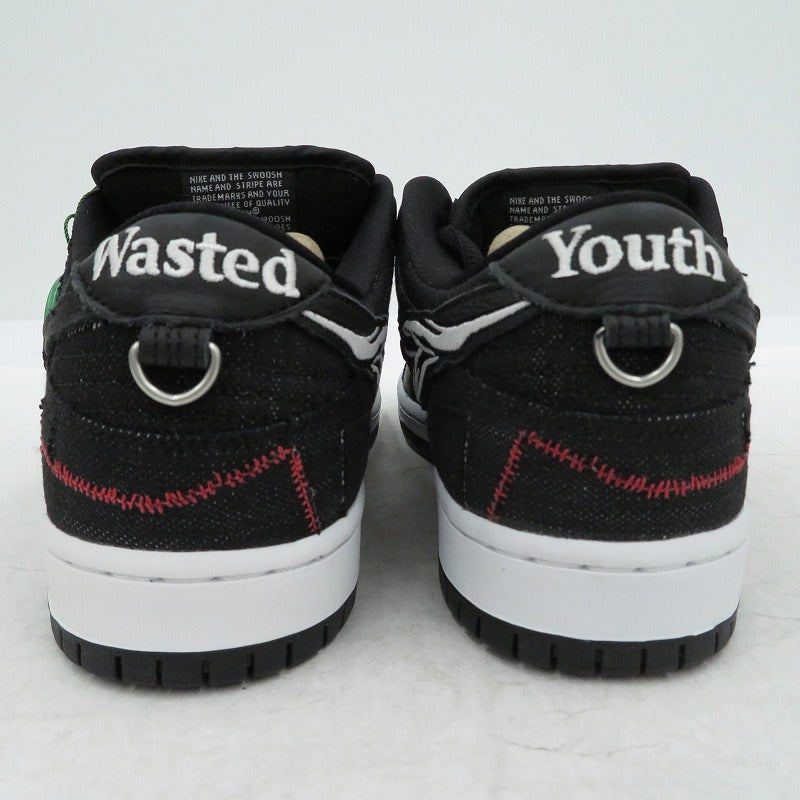 NIKE | ナイキ ×Wasted Youth Dunk Low 'Black Denim' / VERDY スニーカー DD8386-001 ダンク ブラック 27.5cm【瀬戸大橋店】