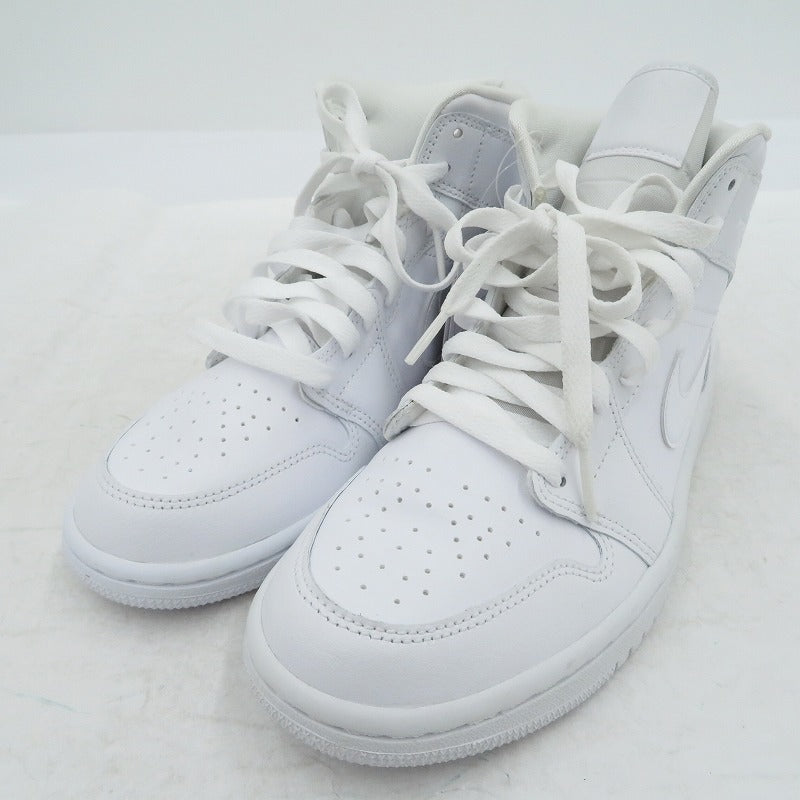 NIKE | ナイキ WMNS AJ1 Mid 'Triple White' スニーカー DV0991-111 エアジョーダン ホワイト 25cm【瀬戸大橋店】
