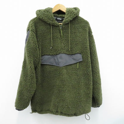 X-LARGE | エクストララージ ボアフリース プルオーバー ジャケット その他トップス グリーン サイズ：M【瀬戸大橋店】