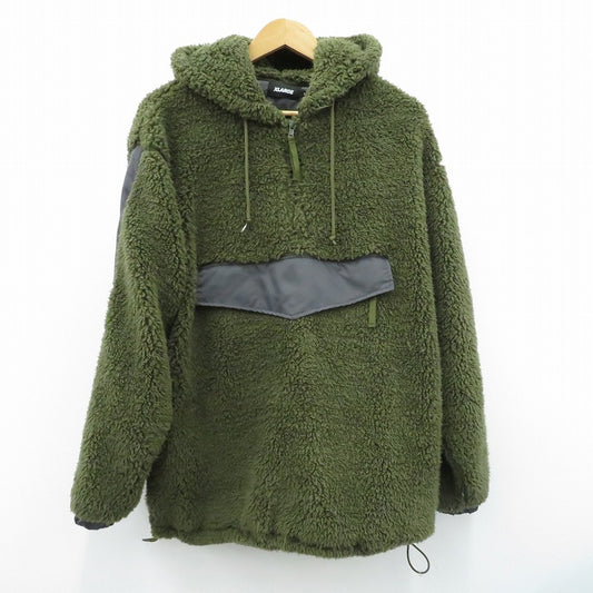 X-LARGE | エクストララージ ボアフリース プルオーバー ジャケット その他トップス グリーン サイズ：M【瀬戸大橋店】
