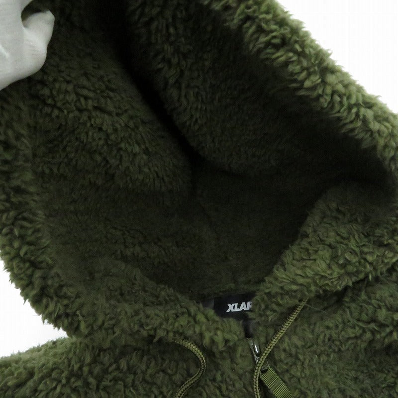 X-LARGE | エクストララージ ボアフリース プルオーバー ジャケット その他トップス グリーン サイズ：M【瀬戸大橋店】