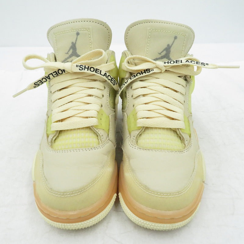 NIKE | ナイキ Off-White×WMNS Air Jordan 4 SP 'Sail' スニーカー CV9388-100 エアジョーダン ベージュ 23cm【瀬戸大橋店】
