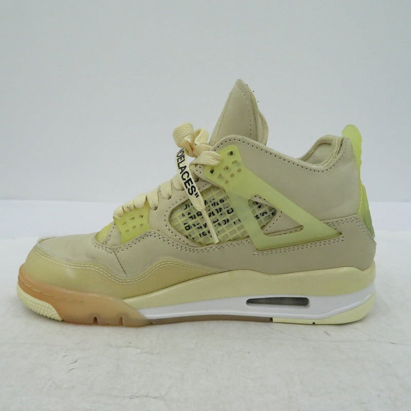 NIKE | ナイキ Off-White×WMNS Air Jordan 4 SP 'Sail' スニーカー CV9388-100 エアジョーダン ベージュ 23cm【瀬戸大橋店】