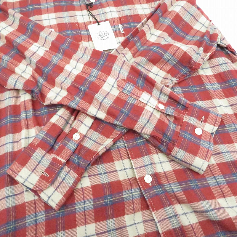 COOTIE | クーティー Tartan Check Oversized Work Shirt 長袖シャツ CTE-17A404 レッド サイズ：M【瀬戸大橋店】