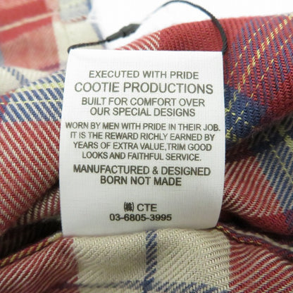 COOTIE | クーティー Tartan Check Oversized Work Shirt 長袖シャツ CTE-17A404 レッド サイズ：M【瀬戸大橋店】