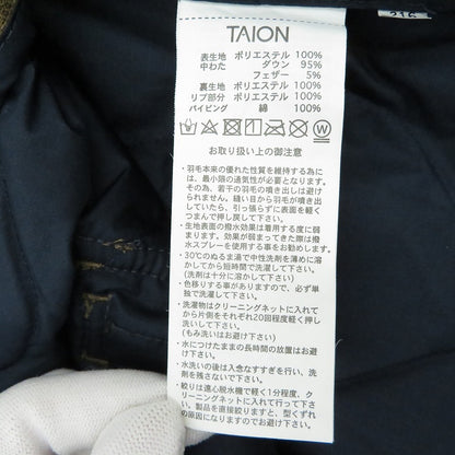 TAION | タイオン MILITARY LINE クルーネック ダウンジャケット カーキ サイズ：M【瀬戸大橋店】