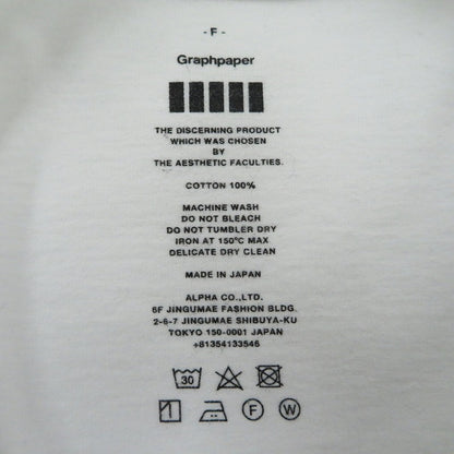 Graphpaper | グラフペーパー 長袖Ｔシャツ ホワイト【瀬戸大橋店】