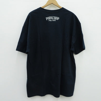 PORK CHOP | ポークチョップ PORK FRONT TEE 半袖Ｔシャツ ネイビー サイズ：XL【瀬戸大橋店】
