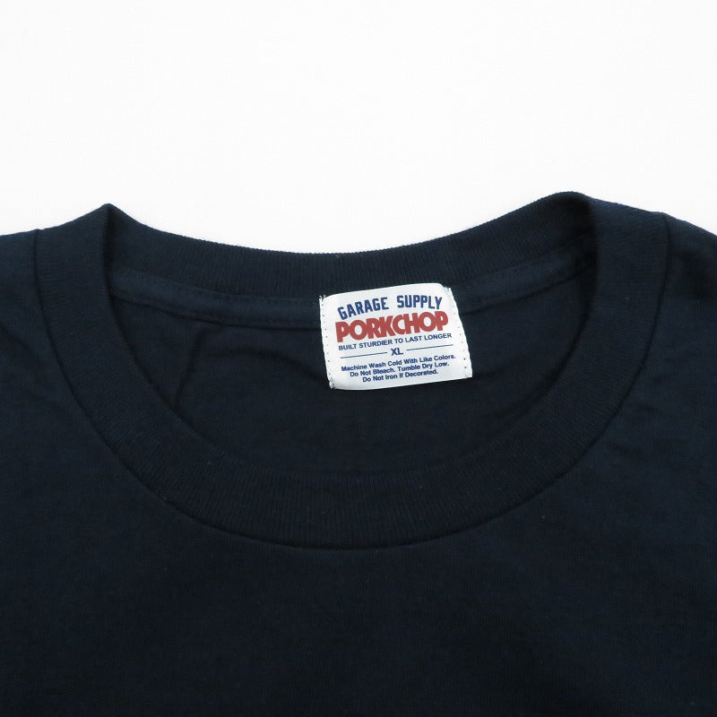 PORK CHOP | ポークチョップ PORK FRONT TEE 半袖Ｔシャツ ネイビー サイズ：XL【瀬戸大橋店】