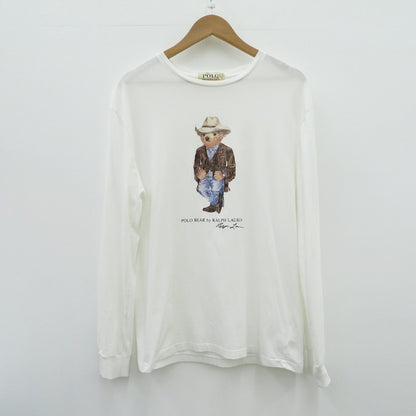 DENIM&SUPPLY(RALPH LAUREN) | デニムアンドサプライラルフローレン ﾎﾟﾛﾍﾞｱ 長袖Ｔシャツ ホワイト サイズ：M【瀬戸大橋店】
