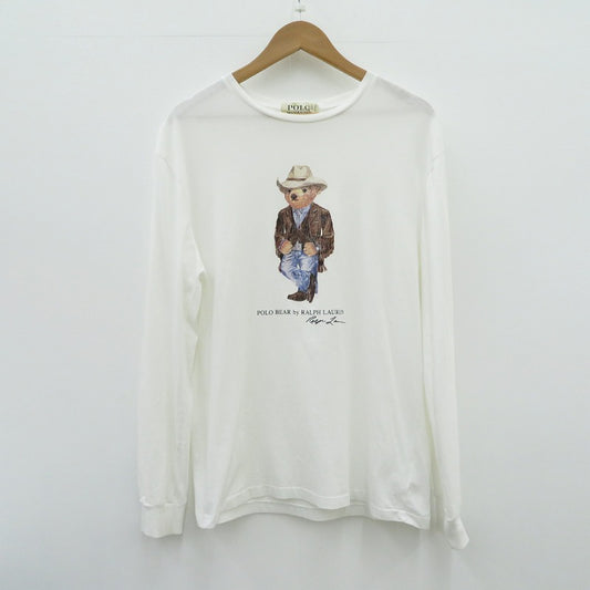 DENIM&SUPPLY(RALPH LAUREN) | デニムアンドサプライラルフローレン ﾎﾟﾛﾍﾞｱ 長袖Ｔシャツ ホワイト サイズ：M【瀬戸大橋店】