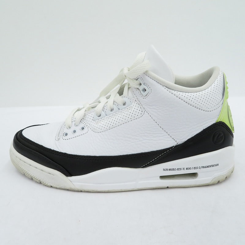 NIKE | ナイキ Fragment×Air Jordan 3 スニーカー DA3595-100 エアジョーダン ホワイト 26.5cm【瀬戸大橋店】