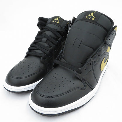 NIKE | ナイキ AJ1 Mid 'Black/Metallic Gold' スニーカー DQ8426-071 エアジョーダン ブラック 27.5cm【瀬戸大橋店】