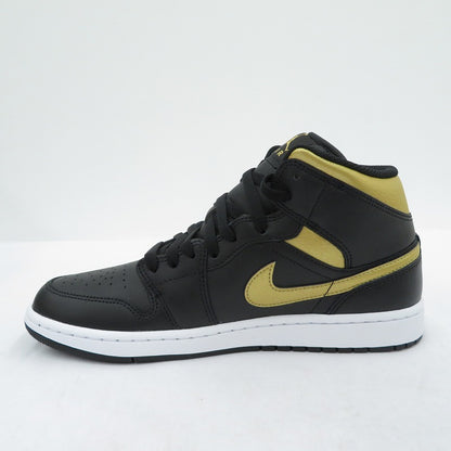 NIKE | ナイキ AJ1 Mid 'Black/Metallic Gold' スニーカー DQ8426-071 エアジョーダン ブラック 27.5cm【瀬戸大橋店】