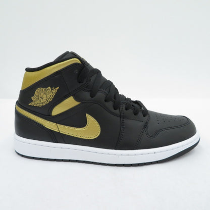 NIKE | ナイキ AJ1 Mid 'Black/Metallic Gold' スニーカー DQ8426-071 エアジョーダン ブラック 27.5cm【瀬戸大橋店】