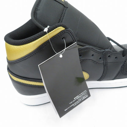 NIKE | ナイキ AJ1 Mid 'Black/Metallic Gold' スニーカー DQ8426-071 エアジョーダン ブラック 27.5cm【瀬戸大橋店】