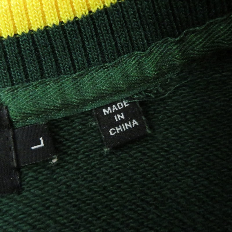 X-LARGE | エクストララージ TEAM LOGO 2TONE CREWNECK SWEAT スウェット 101214012021 グリーン サイズ：L【瀬戸大橋店】