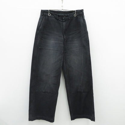 marka | マーカ オーガニックコットンダック / ダブルニーパンツ デニムパンツ M25C01PT01C ブラック サイズ：1【瀬戸大橋店】