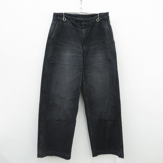 marka | マーカ オーガニックコットンダック / ダブルニーパンツ デニムパンツ M25C01PT01C ブラック サイズ：1【瀬戸大橋店】