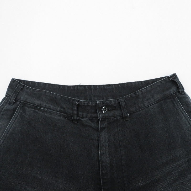marka | マーカ オーガニックコットンダック / ダブルニーパンツ デニムパンツ M25C01PT01C ブラック サイズ：1【瀬戸大橋店】