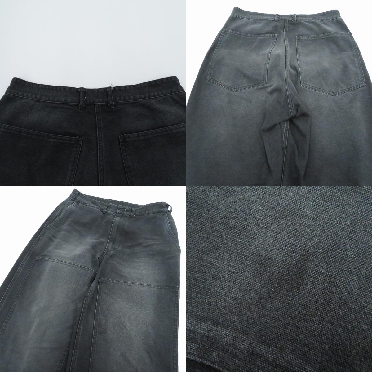 marka | マーカ オーガニックコットンダック / ダブルニーパンツ デニムパンツ M25C01PT01C ブラック サイズ：1【瀬戸大橋店】