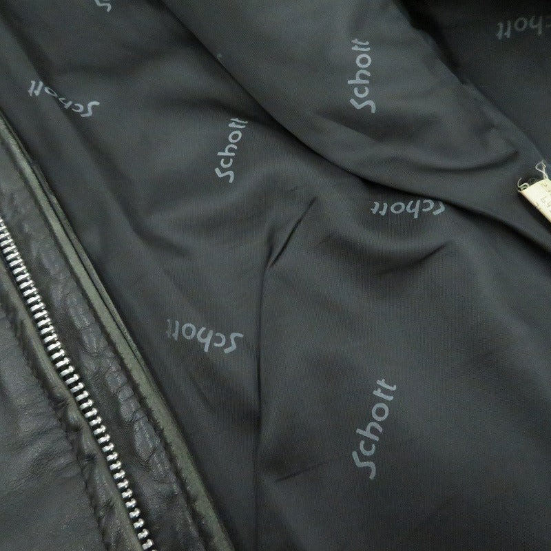 schott | ショット 641シングルライダース レザー 2324 ブラック サイズ：36【瀬戸大橋店】