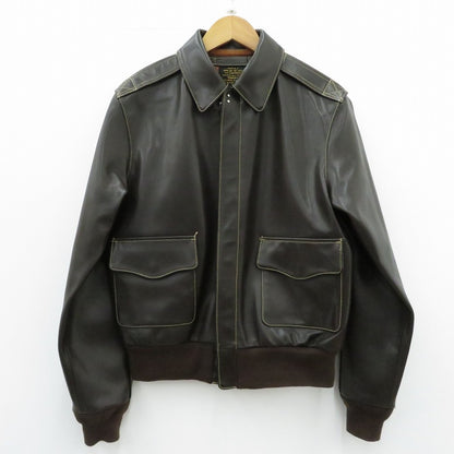 MILITARY衣料 | ミリタリーイリョウ A-2 レザー 30-1415 ブラウン サイズ：38【瀬戸大橋店】