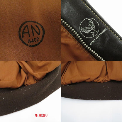 MILITARY衣料 | ミリタリーイリョウ A-2 レザー 30-1415 ブラウン サイズ：38【瀬戸大橋店】