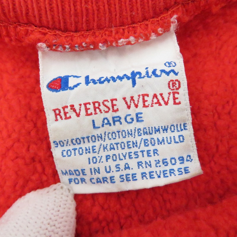Champion | チャンピオン REVERSE WEAVE スウェット レッド サイズ：L【瀬戸大橋店】