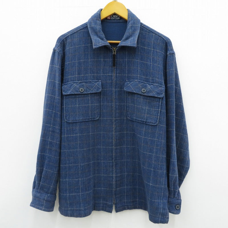 CHAPS RALPHLAUREN | チャプスラルフローレン チェック柄ジップジャケット その他アウター 1530-4268 ネイビー サイズ：L【瀬戸大橋店】