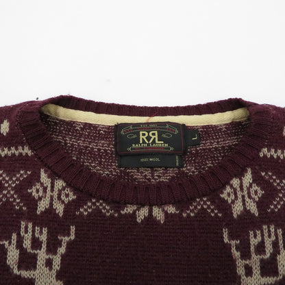 RRL(RALPH LAUREN) | ダブルアールエルラルフローレン ノルディックセーター セーター ボルドー/バーガンディー サイズ：L【瀬戸大橋店】