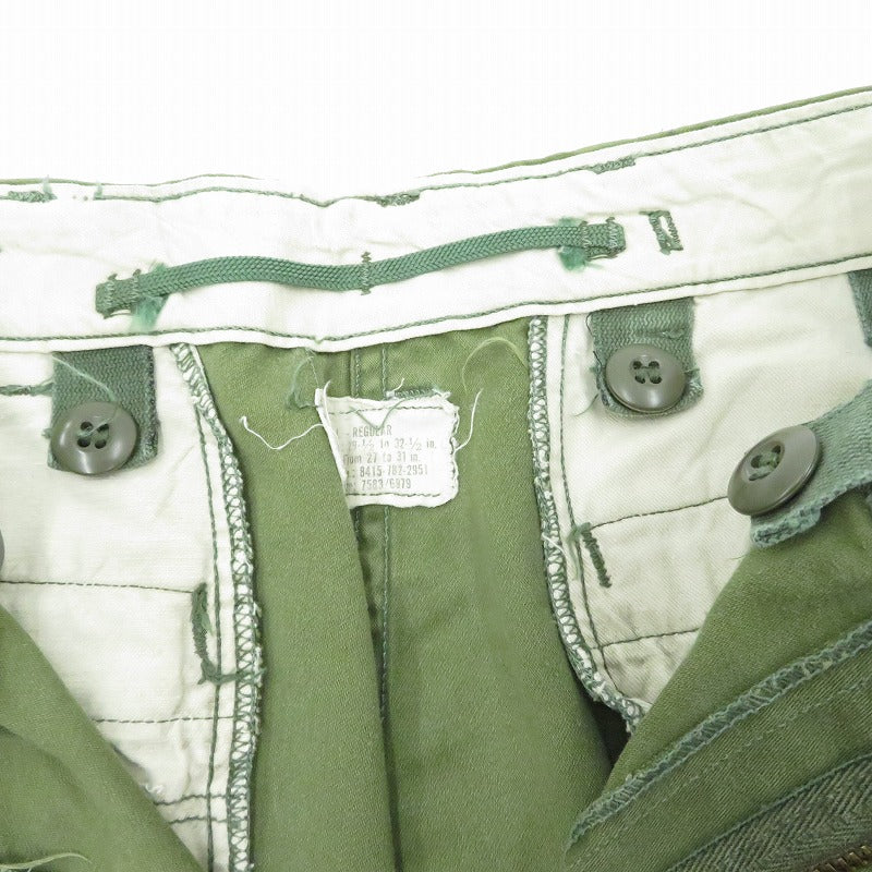 MILITARY衣料 | ミリタリーイリョウ M-65 パンツ 8415-782-2951 カーキ サイズ：27【瀬戸大橋店】