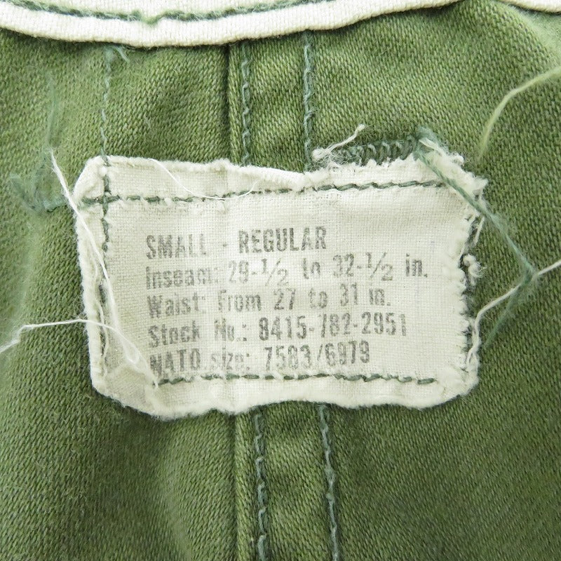 MILITARY衣料 | ミリタリーイリョウ M-65 パンツ 8415-782-2951 カーキ サイズ：27【瀬戸大橋店】