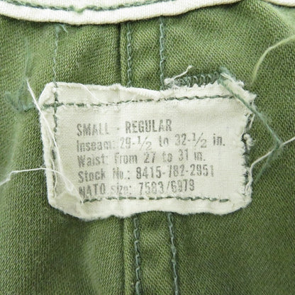 MILITARY衣料 | ミリタリーイリョウ M-65 パンツ 8415-782-2951 カーキ サイズ：27【瀬戸大橋店】