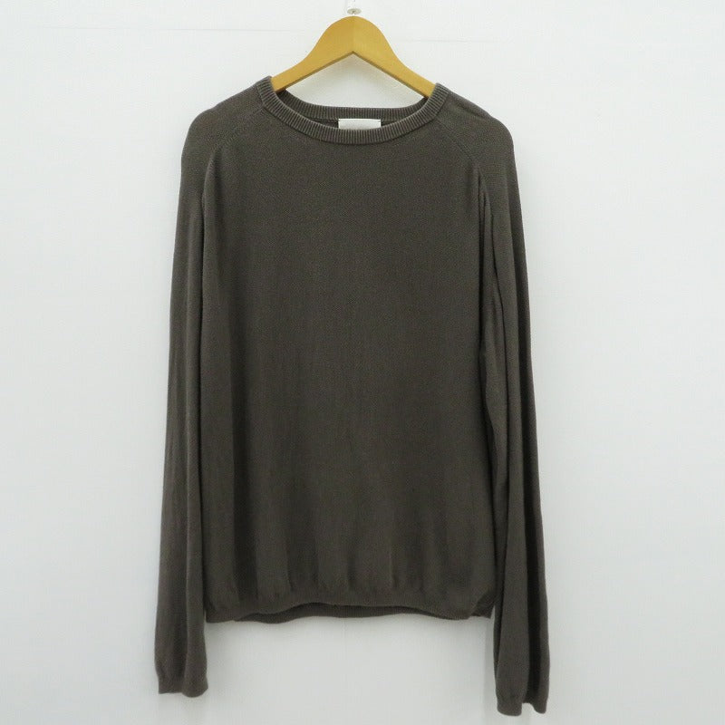 STILL BY HAND | スティルバイハンド 長袖Ｔシャツ KN02223 カーキ サイズ：46【瀬戸大橋店】
